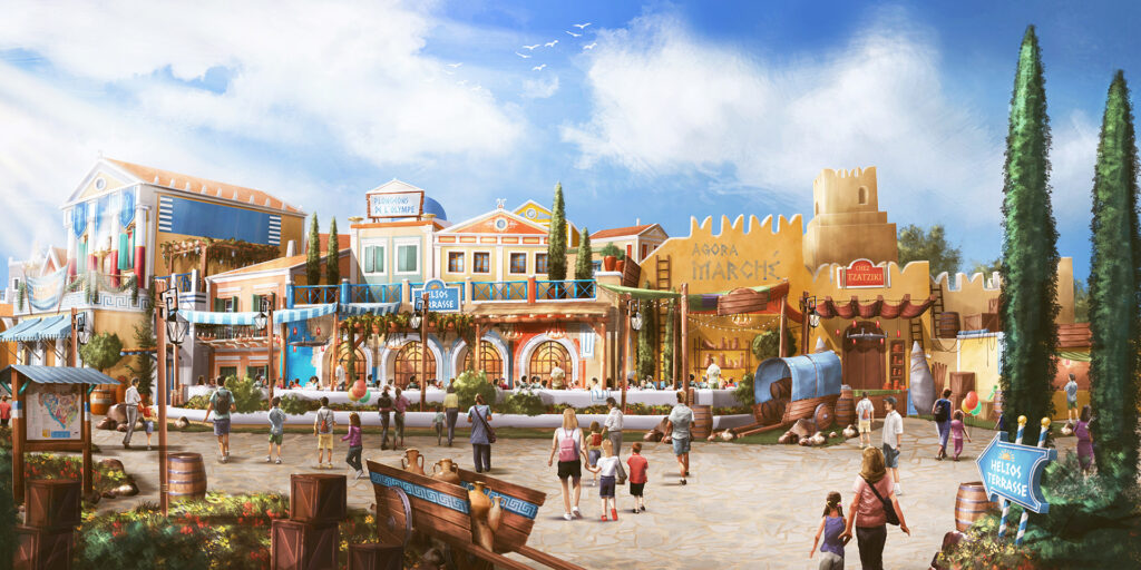 Illustration zone Grèce Parc Astérix - Vé Paysages